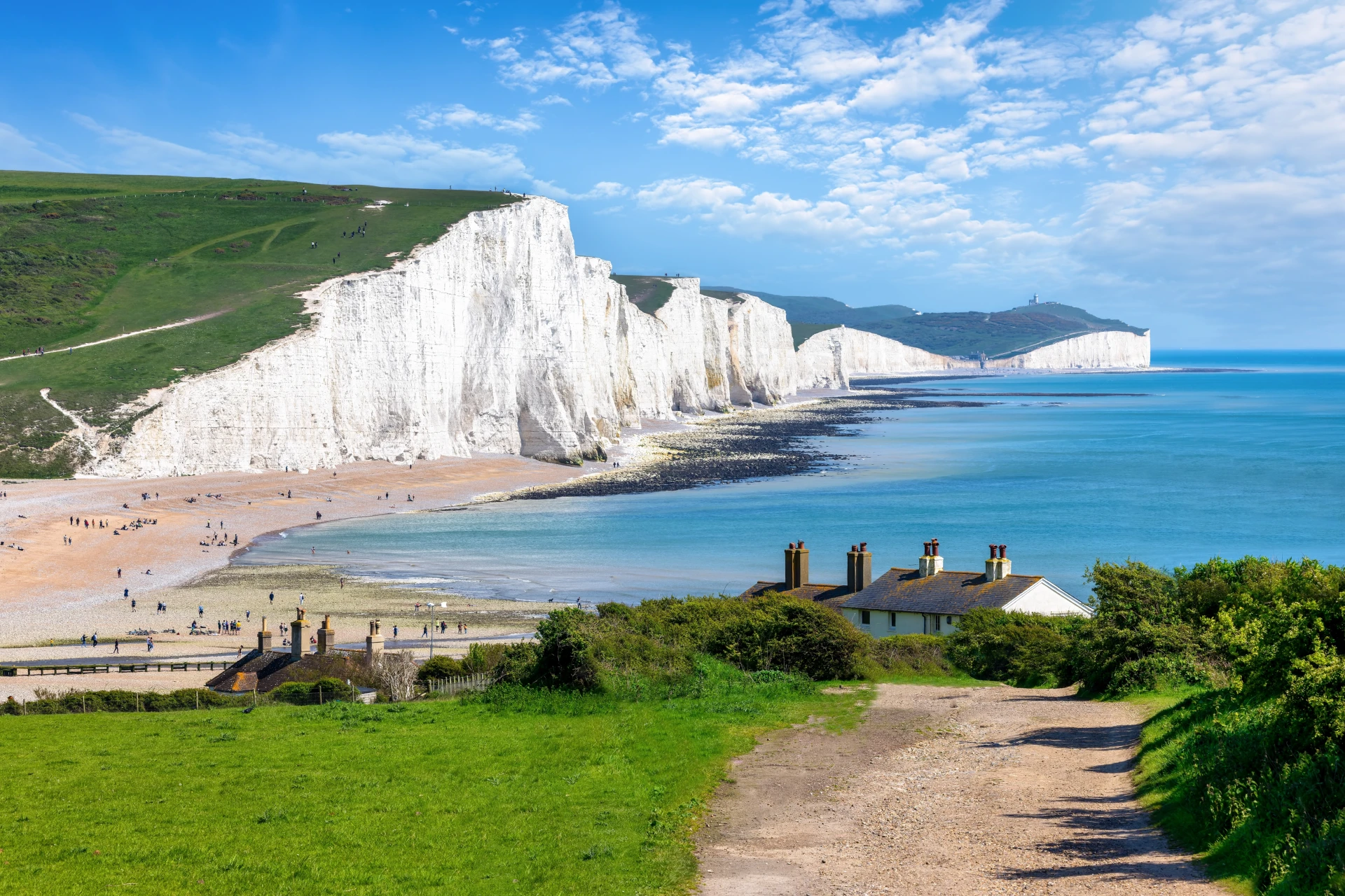 Seven Sisters, iconic white chalk cliffs