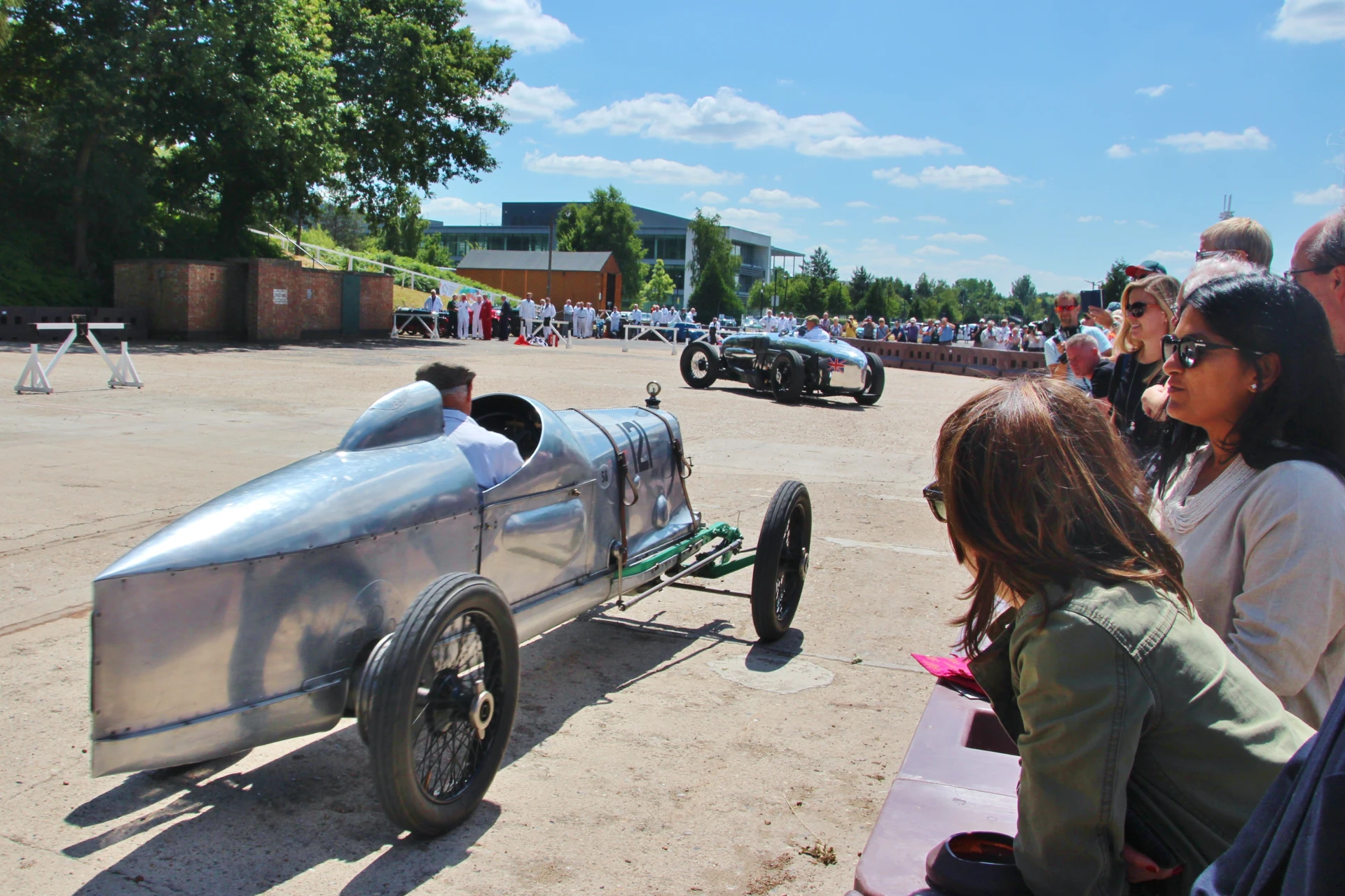 Surrey Napier-Railton & Razor Blade on Finishing Straight