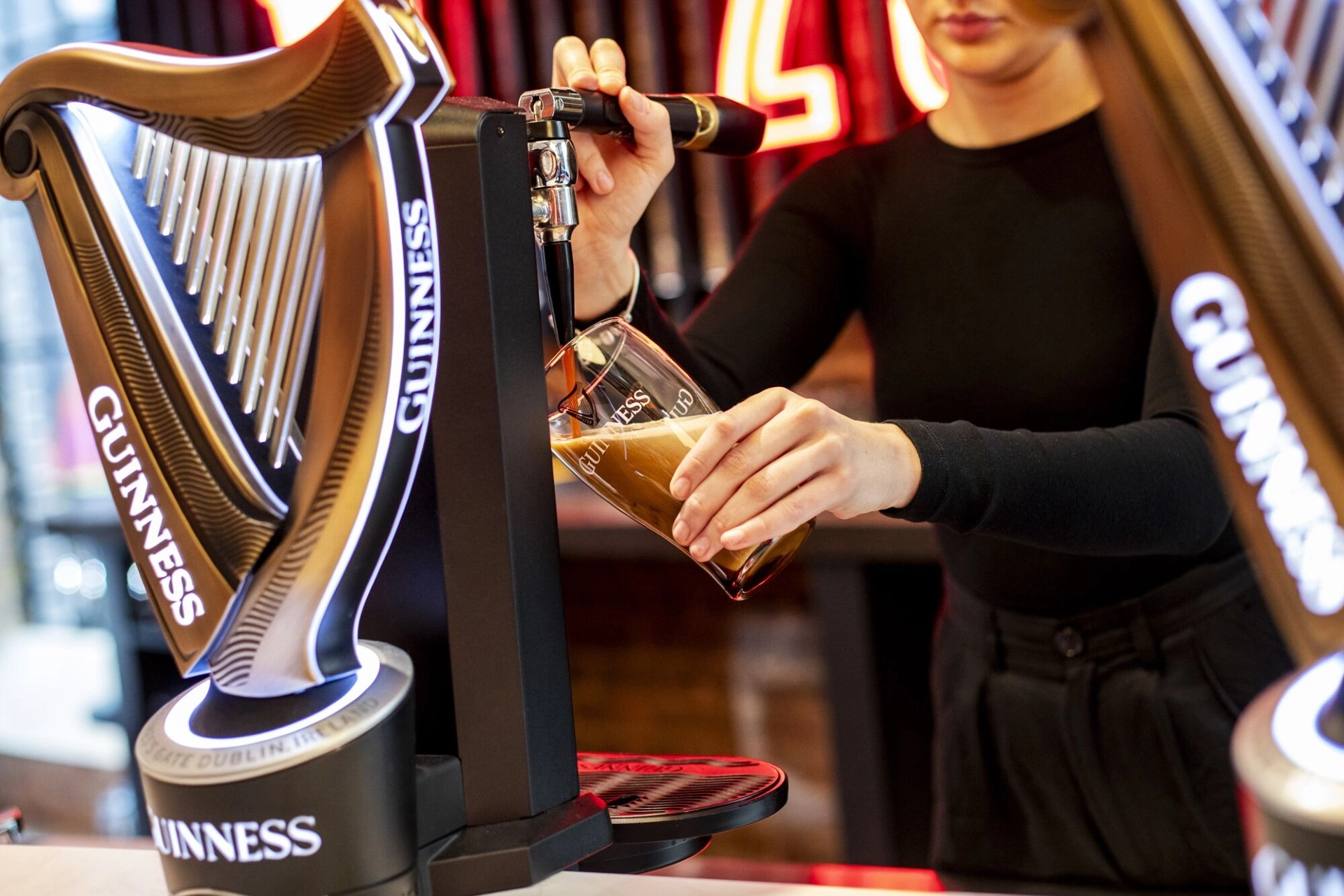 Pouring Guinness