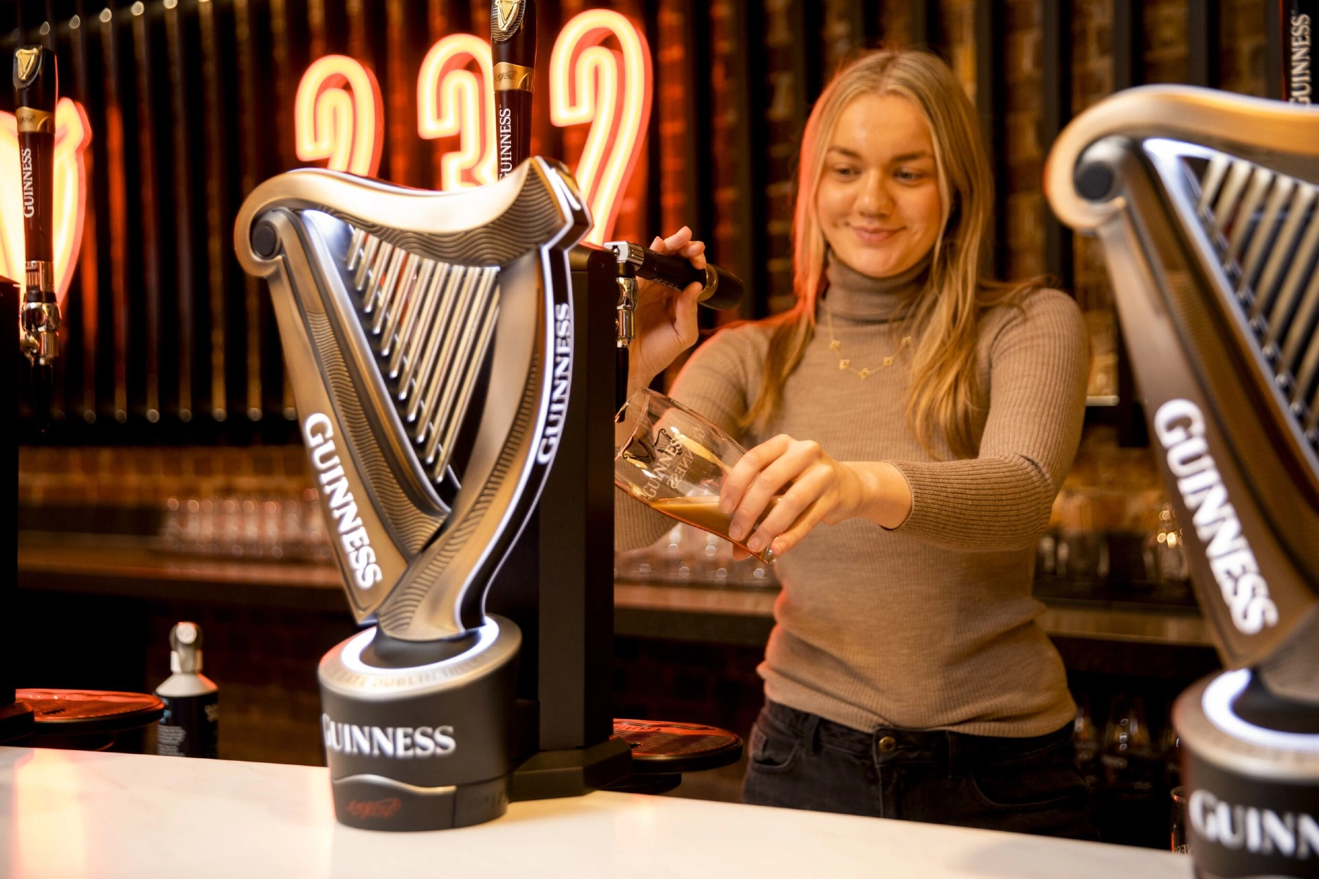 Pouring Guinness