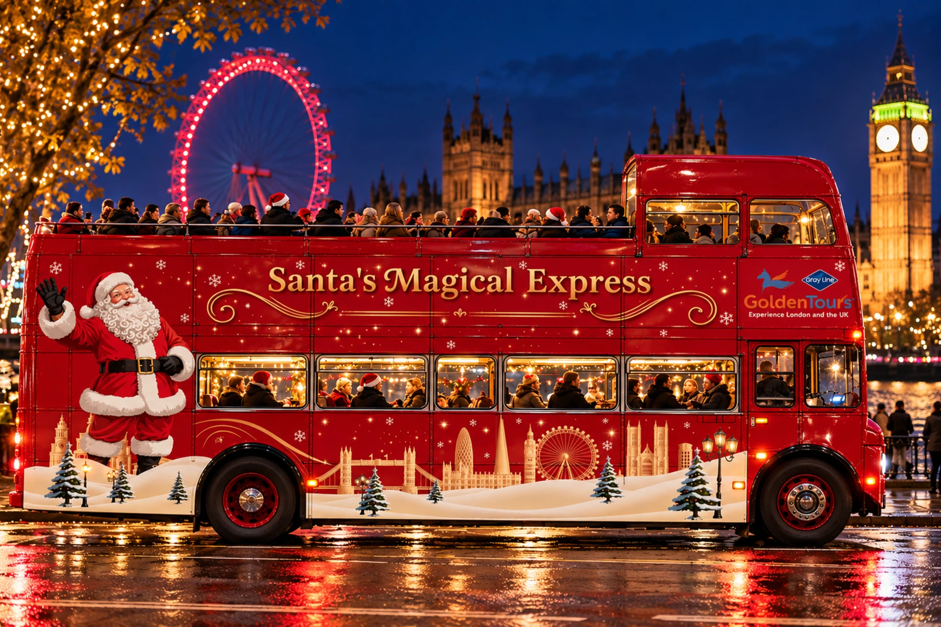 Santa’s Magical London Christmas Bus