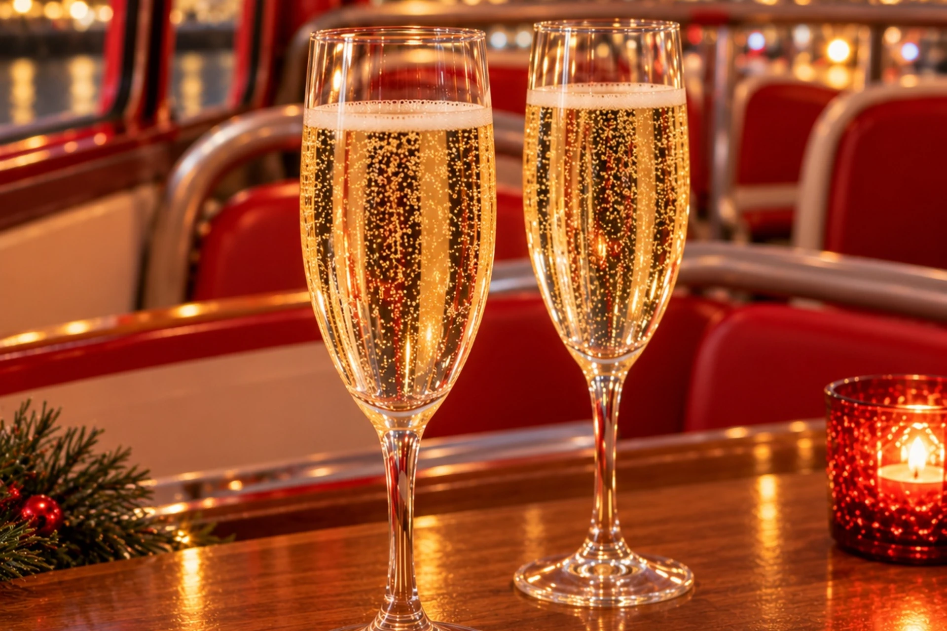 Festive Prosecco with London Night Views