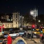 Westminster Abbey at night