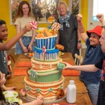 Kids Making Cake