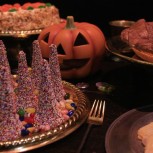 Dark Arts Halloween feast in the Great Hall