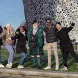 Pax and Guide at Kelpies