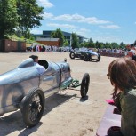 Surrey Napier-Railton & Razor Blade on Finishing Straight