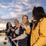 Enjoy some sparkling wine on the River Ouze