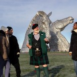 Guide at Kelpies