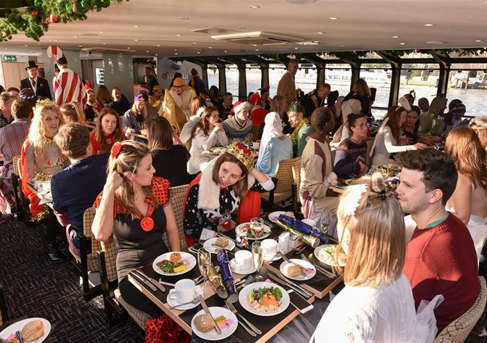 Christmas Day Traditional Lunch Cruise on the River Thames