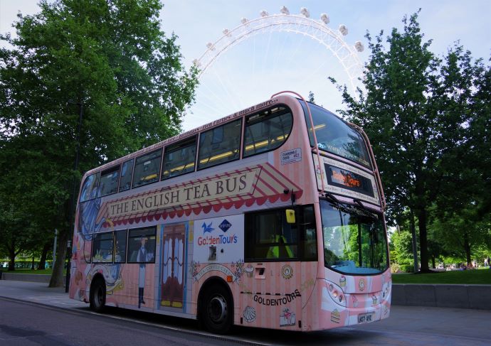 Afternoon Tea Bus and the London Eye