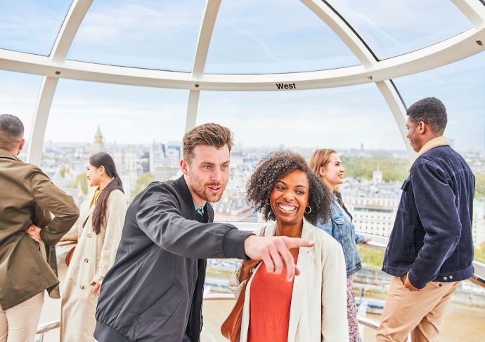 Enjoying the London Eye