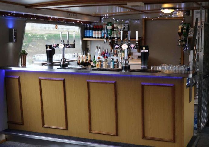 Fully stocked cash bar