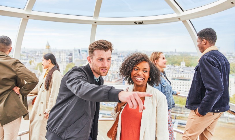 Enjoying the London Eye