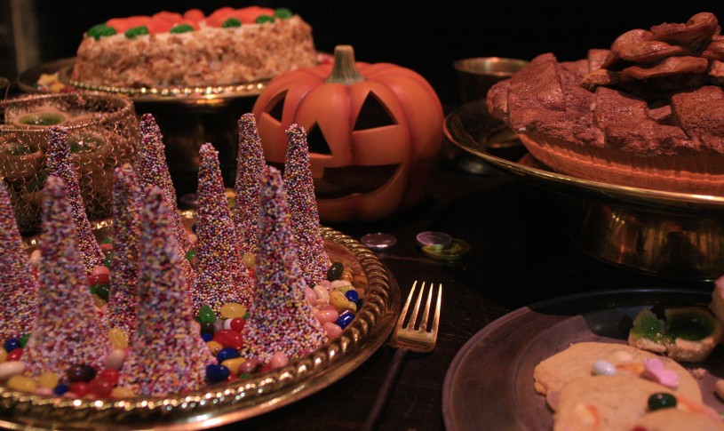 Dark Arts Halloween feast in the Great Hall