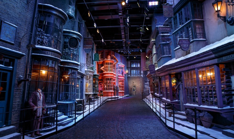 Diagon Alley in the snow