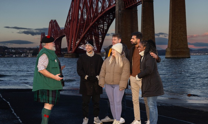 Pax and Guide at Queensferry