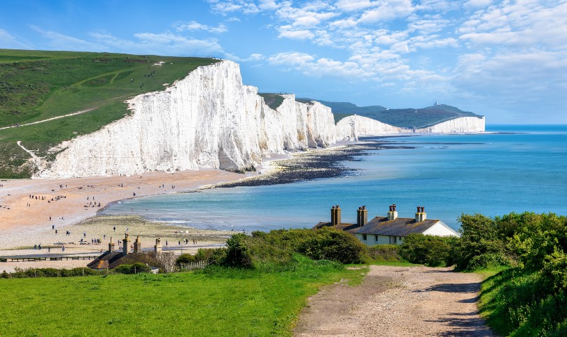 Seven Sisters chalk cliffs at Cuckmere Haven