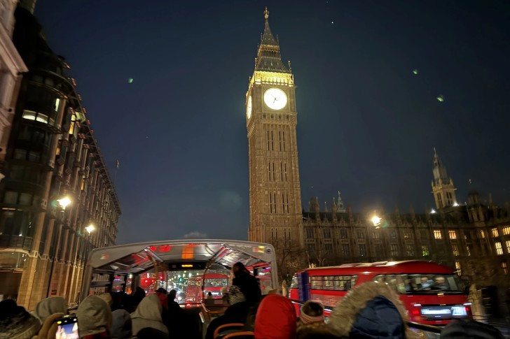 London by Night Open Top Bus Tour