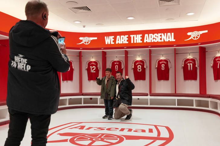 Emirates Stadium changing rooms