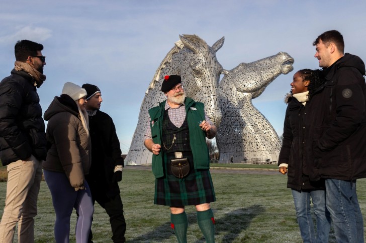 Guide at Kelpies