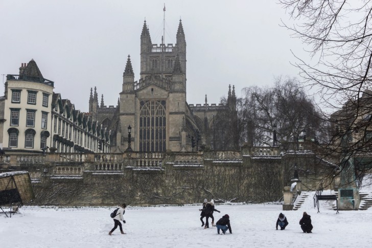 Bath Abbey on Boxing Day
