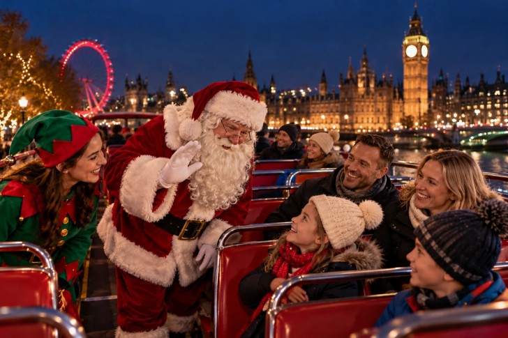 Festive Santa Ride by the Thames