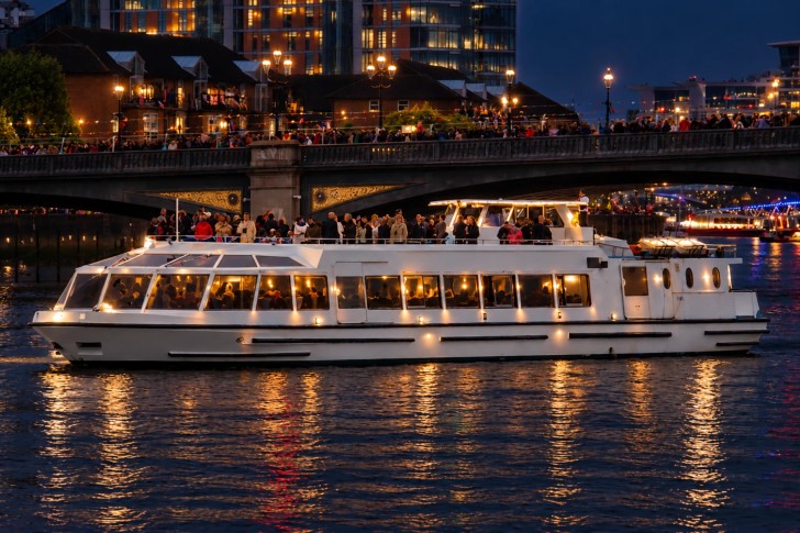 Flag Free Night Cruise Beneath the Bridge