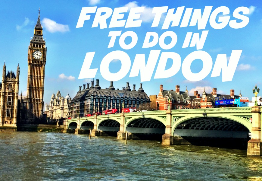 A photo of Westminster with the text 'Free Things to do in London'.