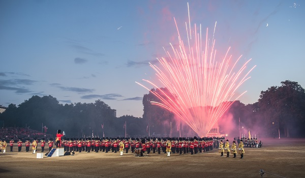 ARMY MUSICIANS PERFORM MUSICAL SPECTACULAR FOR HM THE QUEEN
