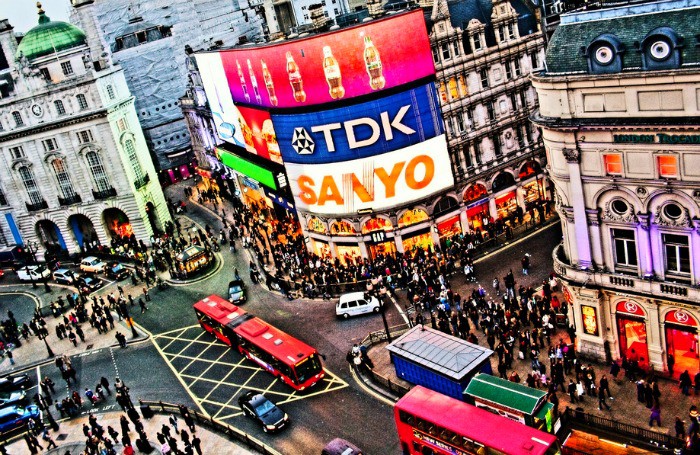 Piccadilly Circus and Leicester Square are so close together