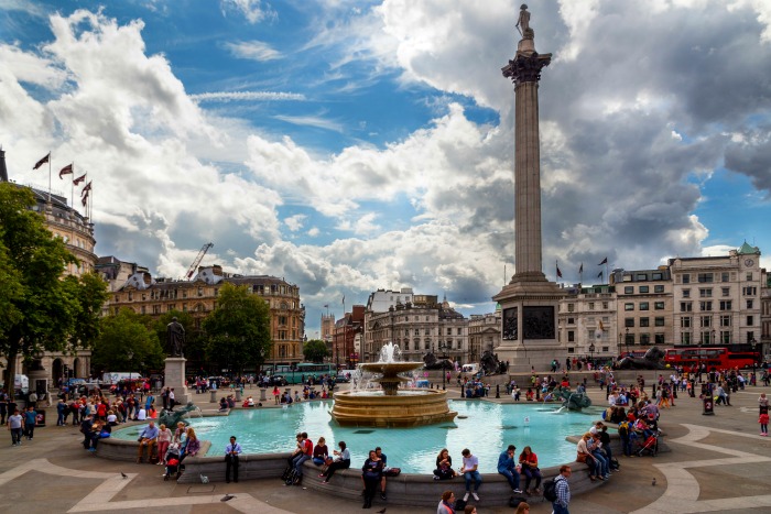 Trafalgar Square near Charing Cross Station on the Northern Line