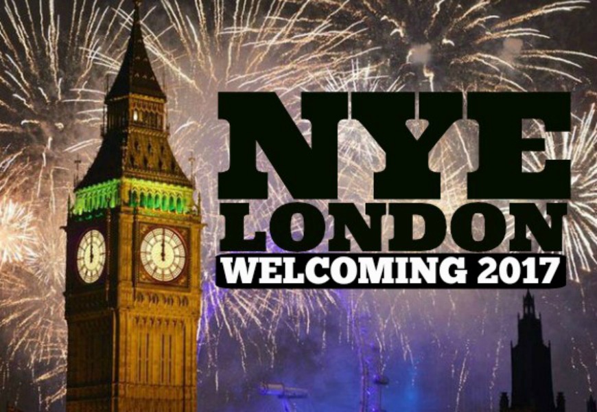 A photo of Big Ben with fireworks for New Years