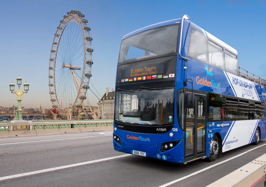 Hop on hop off buses are a great way to get around the city Hop-on hop-off bus