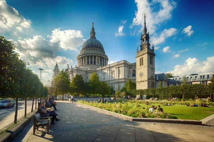A photo of the exterior of St Paul's Cathedral.