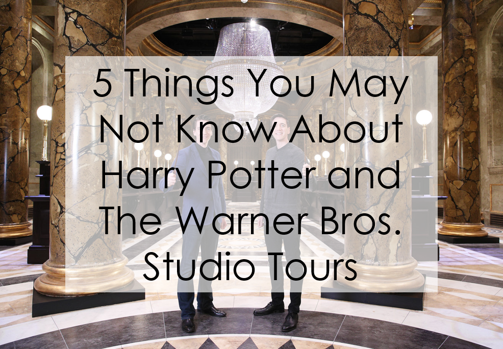 A picture of Fred and George Wesley with the text '5 things you may not know about Harry Potter and The Warner Bros. Studio Tours'.
