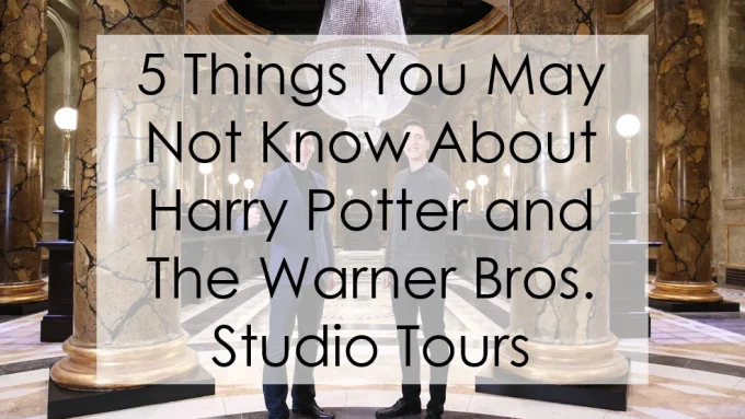 A picture of Fred and George Wesley with the text '5 things you may not know about Harry Potter and The Warner Bros. Studio Tours'.