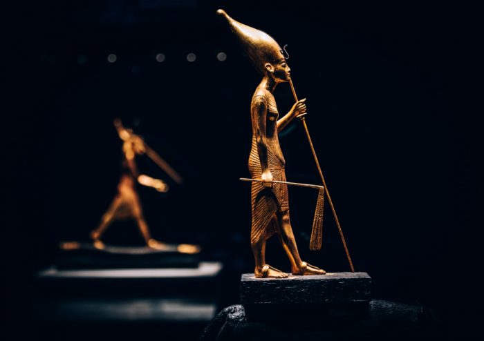 Statue of Tutankhamun on the back of a panther