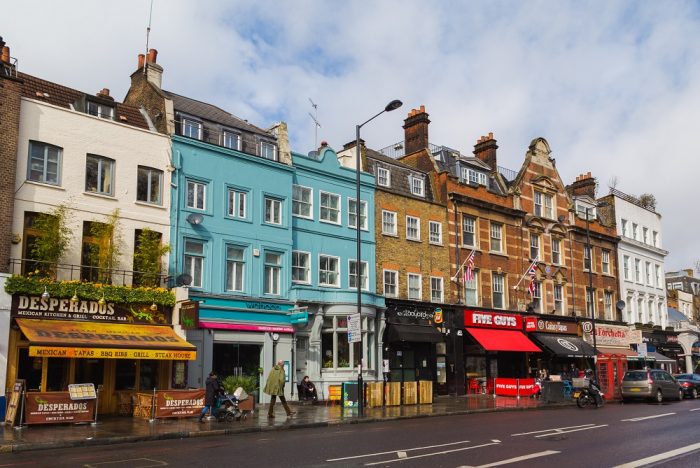 Shops and bars in Islington