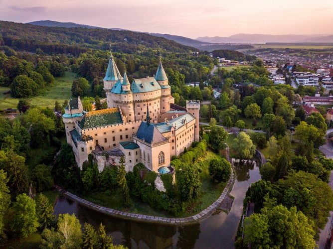 Bojnice Castle, the village of Bojnice, Slovakia