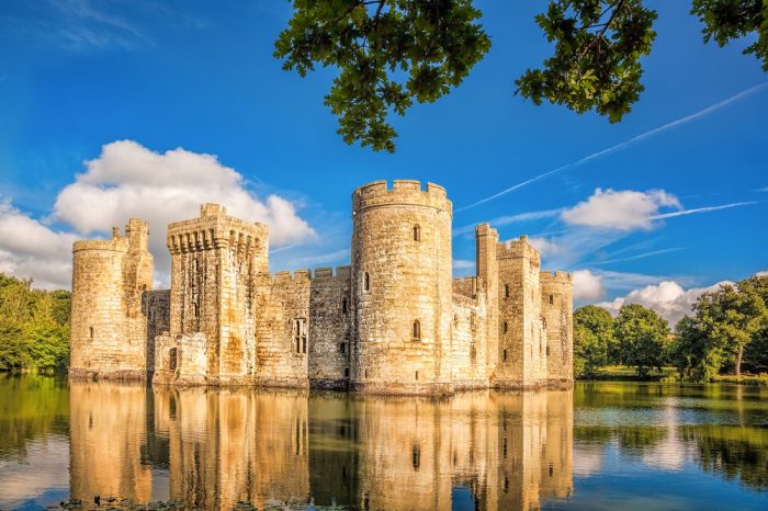 Bodiam Castle in East Sussex, England