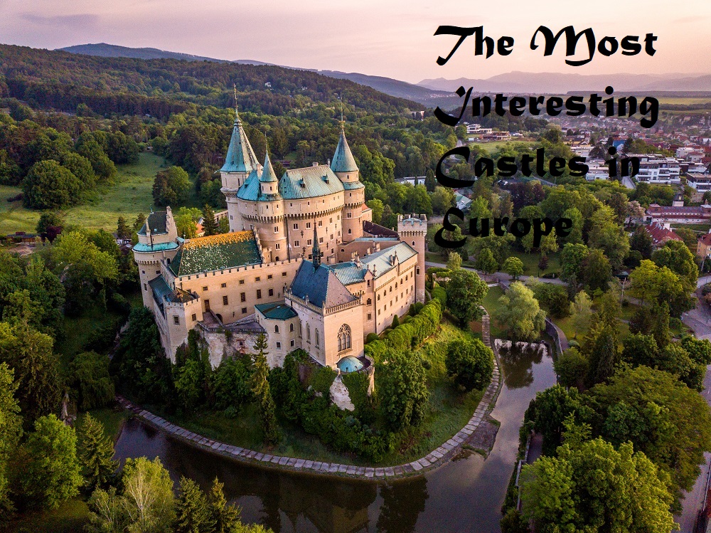 A photo of the Castle of Spirits, with the text 'The Most Interesting Castles in Europe'.