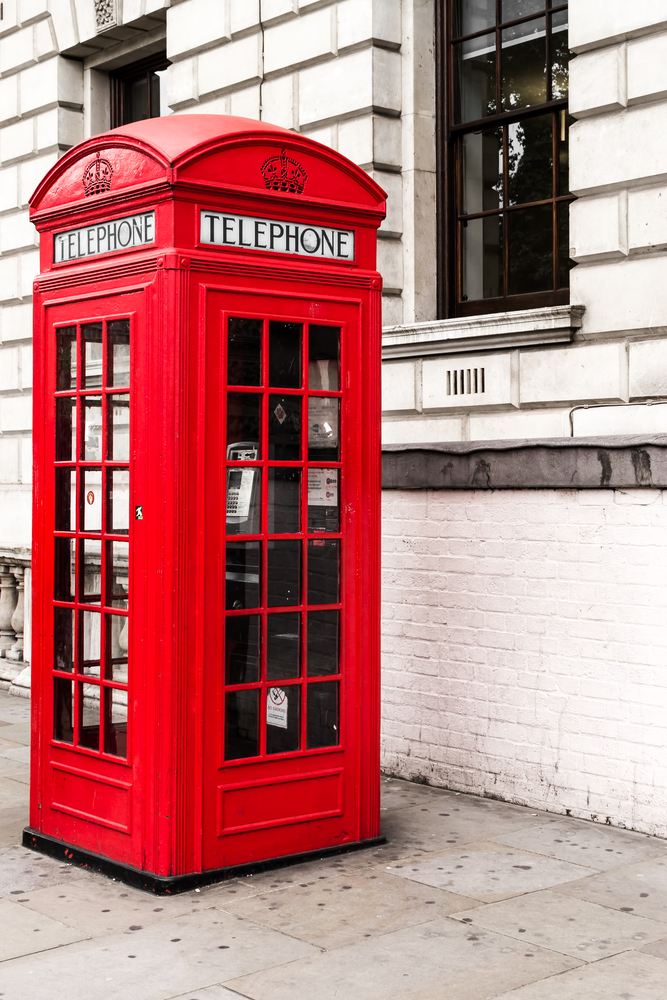 Classic red telephone box