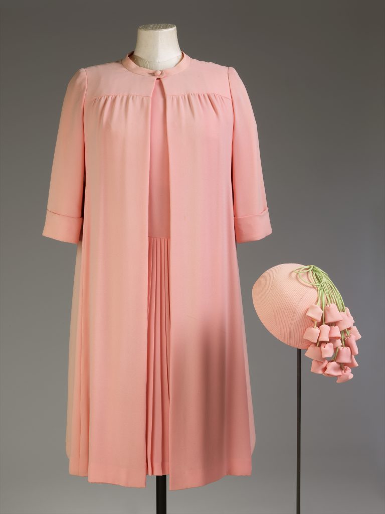 Pink dress worn by Queen Elizabeth II