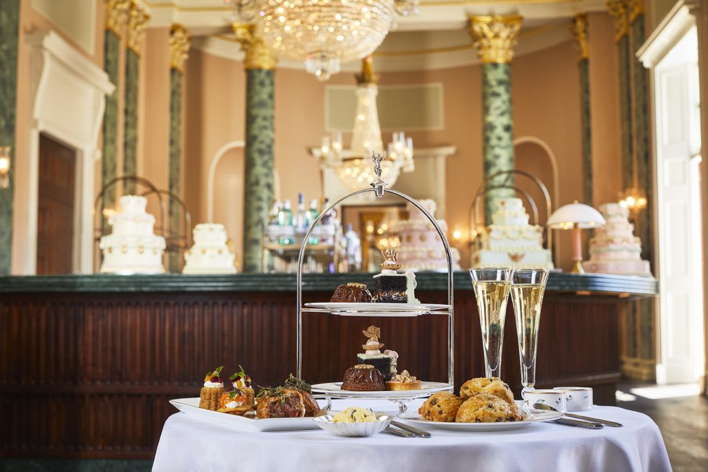 Champagne afternoon tea