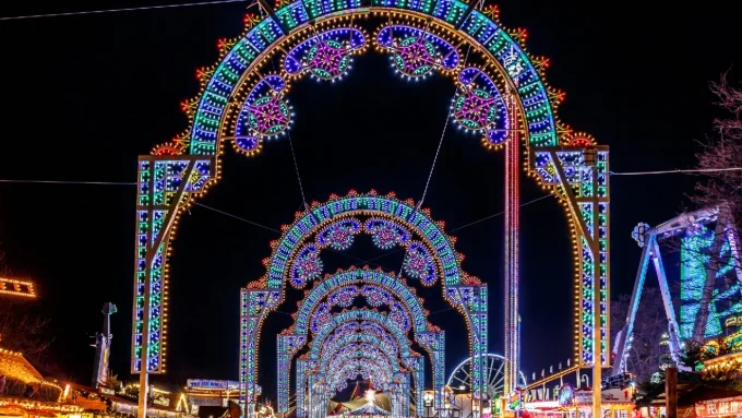 A photo of Hyde Park's Winter Wonderland in London.
