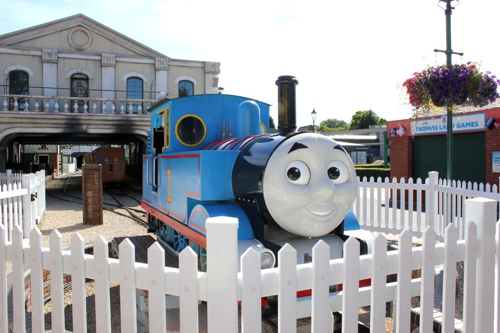 A photo showing a model of Thomas the Tank engine.